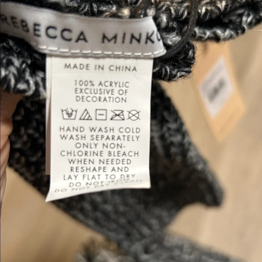 Rebecca Minkoff Monochrome Knit Beanie and Headband Set